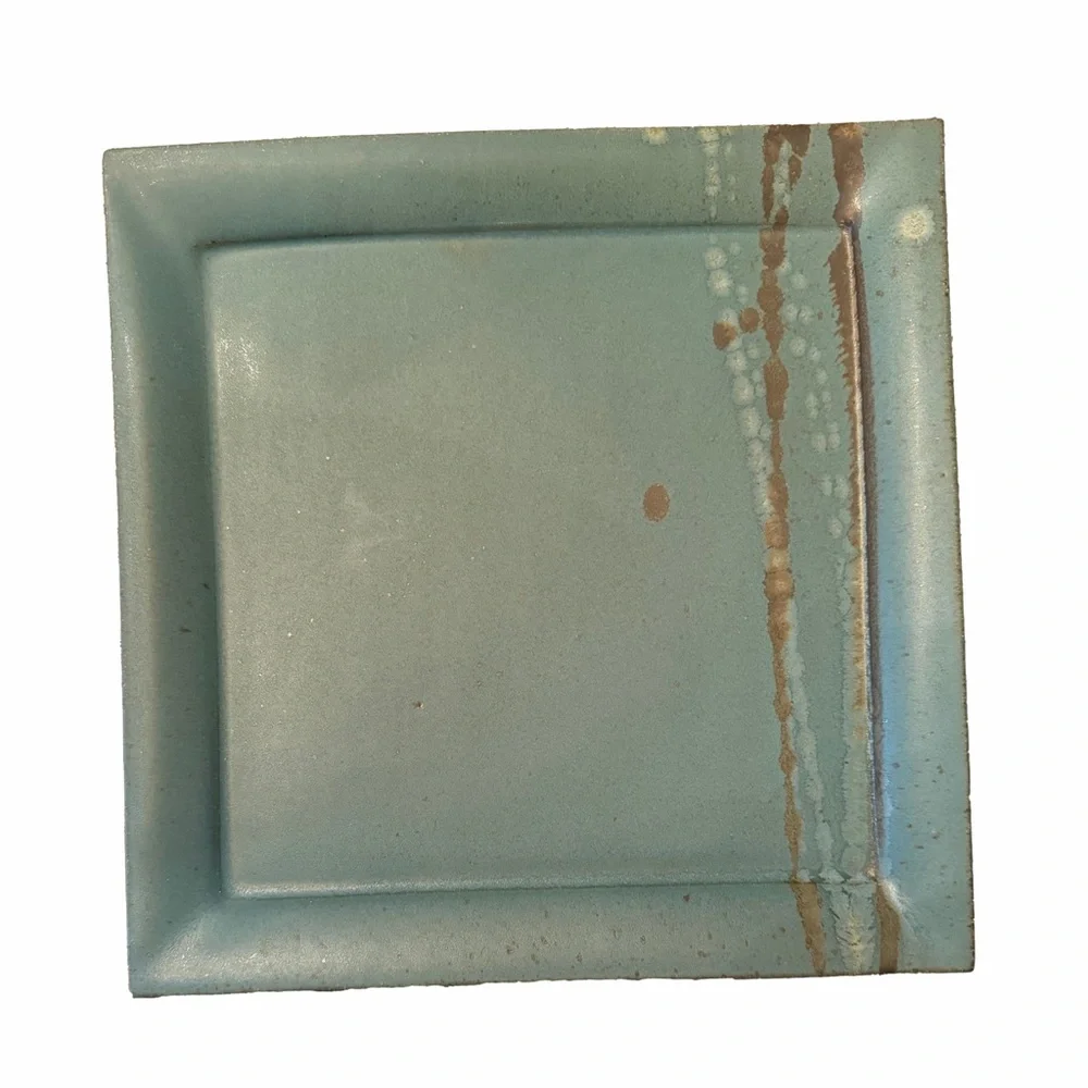 Artisan Made Pottery Square Serving Dish | Artisan Stoneware Tray
